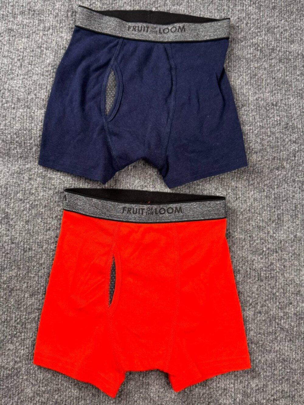 fruit of the loom youth S 2 pack boxer briefs breathable mesh fly red navy - NEW